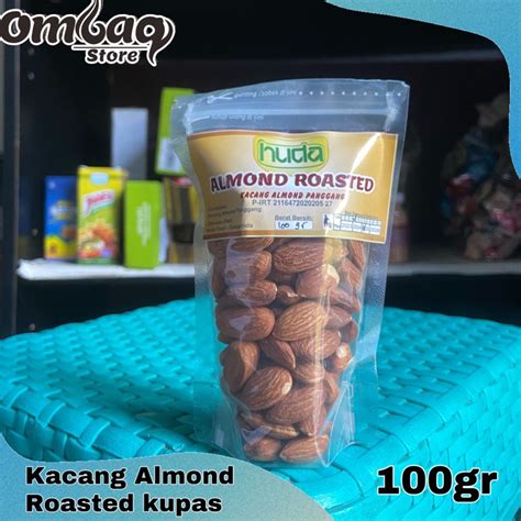 Jual Kacang Almond Roasted Kupas 100gr Shopee Indonesia