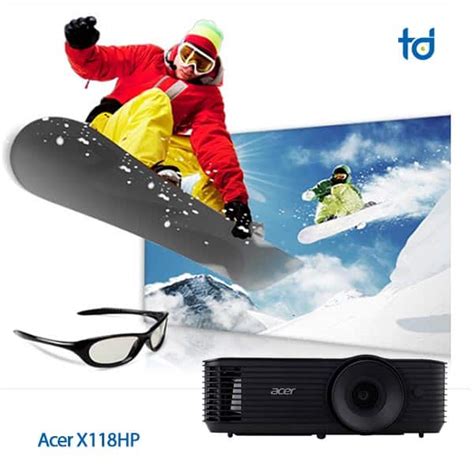Máy chiếu Acer X118HP giá rẻ, chính hãng trình chiếu 3D