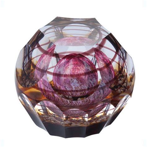 Caithness Glass Piece Crystal Golden Quest Limited Edition Paperweight Multi Coloured