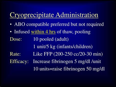 PPT - Cryoprecipitate PowerPoint Presentation, free download - ID:6668393