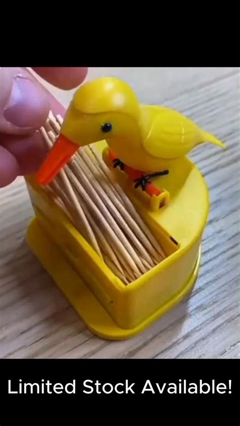 YITAQI Toothpick Dispenser Storage Jar Living Room Bird Shaped