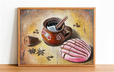 Cafecito Mañanero Art Print Cafe De Olla Mexican Wall Art Mexican