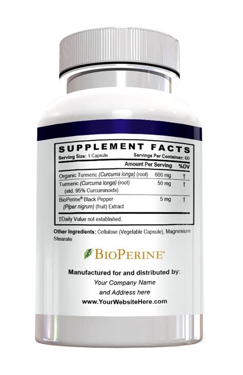 Turmeric Curcumin With Bioperine, 60 Count - Tru Body Wellness