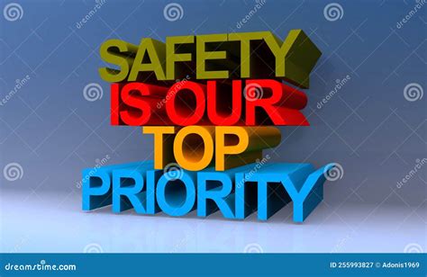 Safety Is Our Top Priority On Blue Stock Illustration Illustration Of