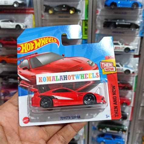 Hot Wheels Rodas Quentes Toyota Supra Cartão Curto Vermelho JDM Shopee Brasil