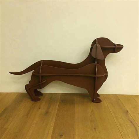 Dachshund Dog Bookcase Animal Shaped Shelf Storage Rack Cdr Dxf File