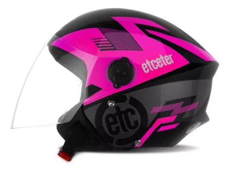 Capacete Aberto Feminino Etceter New Liberty Three Cor Rosa Tamanho Do