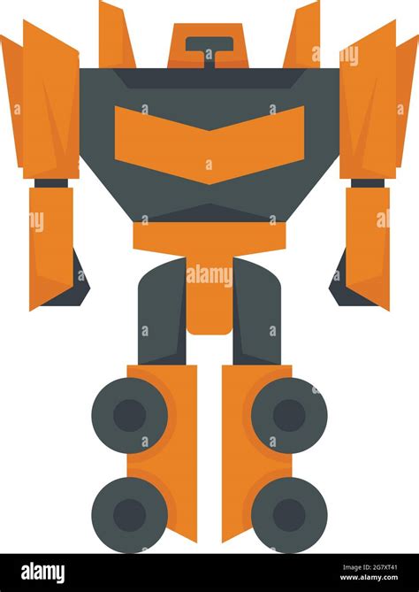 Fantasy Robot Transformer Icon Flat Illustration Of Fantasy Robot Transformer Vector Icon