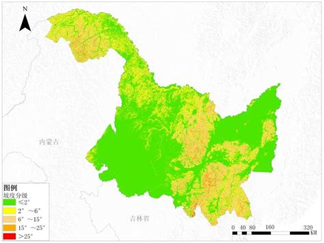 黑龙江省坡度分级数据 数据格式：grid、tiff 搜狐