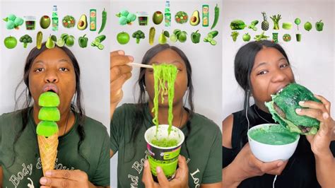 Asmr Green Food Youtube