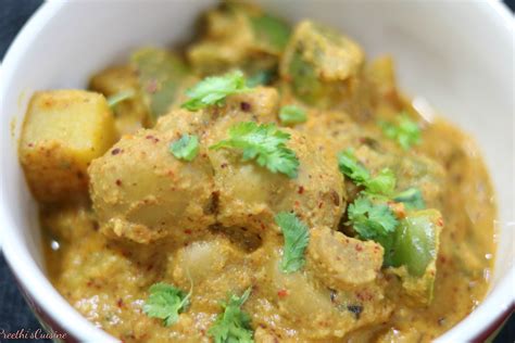 Mushroom And Capsicum Masala Punjabi Style Preethis Cuisine
