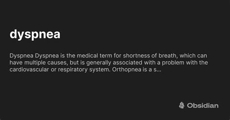 Dyspnea Obsidian Publish