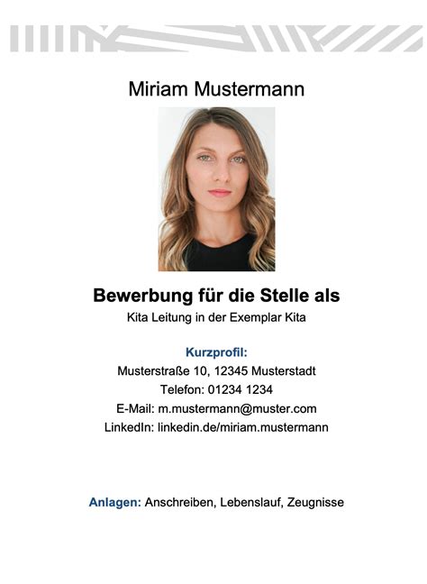 Bewerbung Als Kita Leitung Medi Karriere