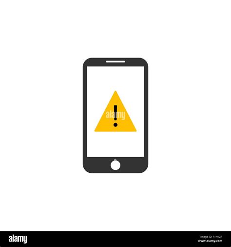 Mobile phone warning sign. Vector illustration, flat Stock Vector Image ...
