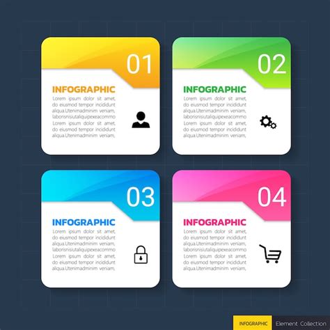 Premium Vector Infographic Template With Colorful Shapes