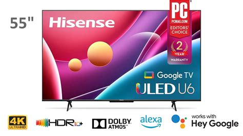 Hisense U H Inch Quantum Dot Qled K Smart Google Tv With Alexa