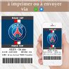 Invitation Digitale Pour Anniversaire Th Me Psg