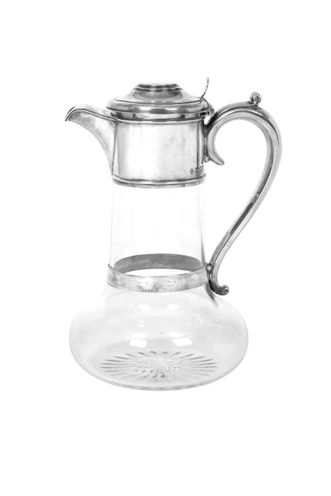 Lot 2340 A Victorian Silver Mounted Glass Claret Jug