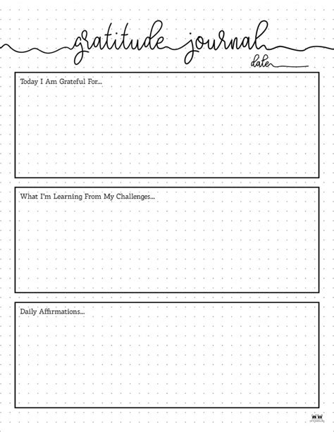 Gratitude Journal Templates Free Printables Printabulk