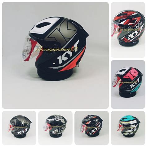 Jual Helm Half Face Kyt Dj Maru Motif Original Shopee Indonesia