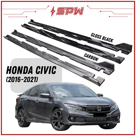 Honda Civic Fc 2016 To 2021 Side Skirt Bodykit Oem Side Lip Diffuser