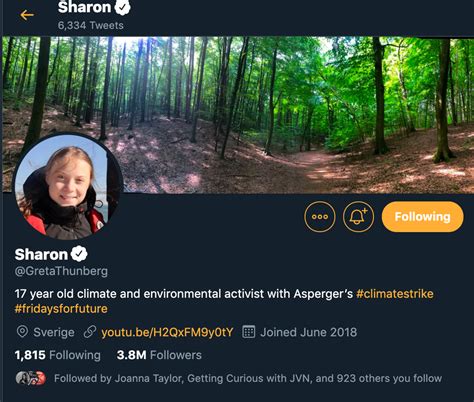 Greta Thunberg just changed her Twitter handle to 'Sharon' to reflect the first hilarious meme ...