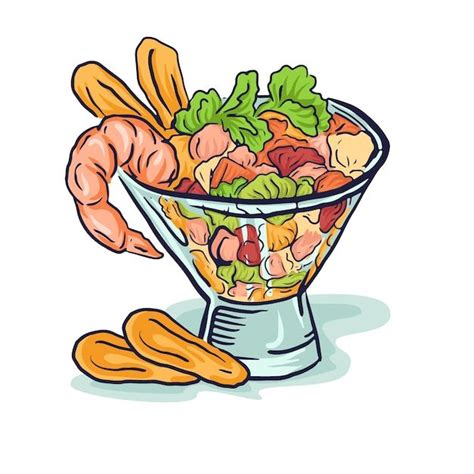 Dibujado A Mano Ilustraci N De Ceviche Vector Premium Ceviche