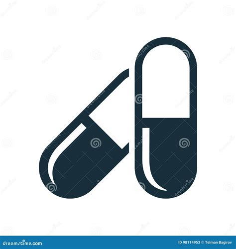 Pill Icon Elements In Multi Colored Icons For Mobile Concept And Web