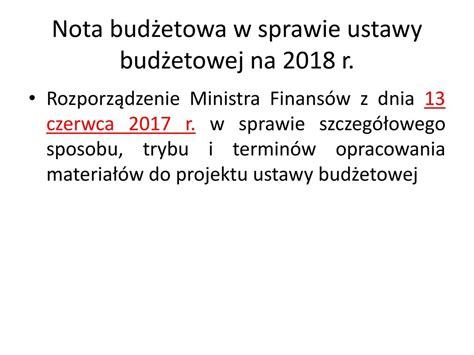 Przygotowanie Projektu Ustawy Bud Etowej Na Rok Ppt Pobierz