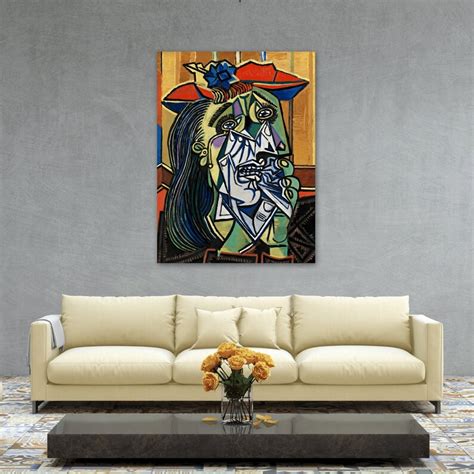 Pablo Picasso The Weeping Woman Canvas Print Famous Artist Etsy Uk