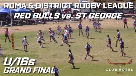 Roma District Rugby League 2023 U16s Grand Final Red Bulls Vs St