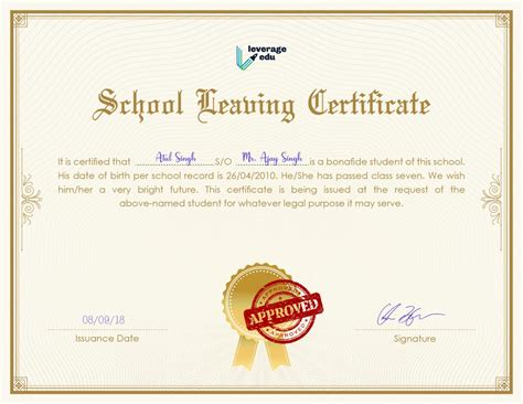 The Ultimate Guide To Understanding The Format Of School Leaving Certificate