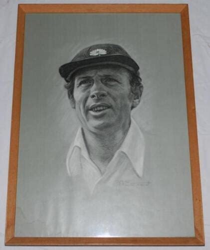 'Geoff Boycott, Yorkshire & England'. Limited edition print of Boycott, head and shoulders ...