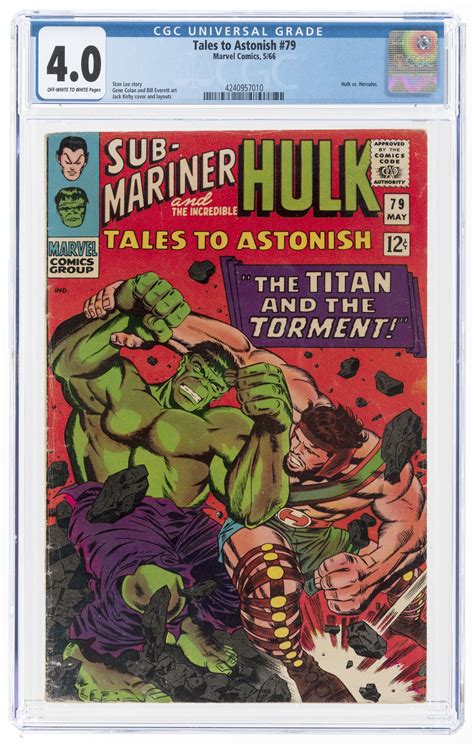 Hake S TALES TO ASTONISH 79 MAY 1966 CGC 4 0 VG INCREDIBLE HULK VS