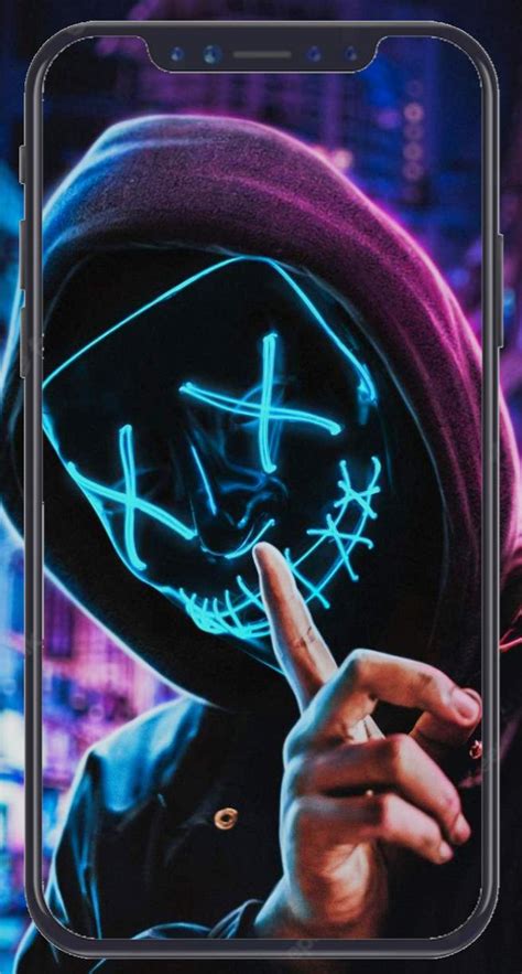 Neon Hacker Mask Wallpaper APK for Android Download