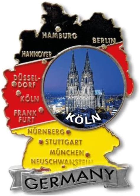 Amazon De K Ln Germany Metall Magnet Souvenir Landkarte Berlin