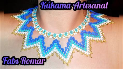 Collar De Chaquira Pico Dorado Youtube