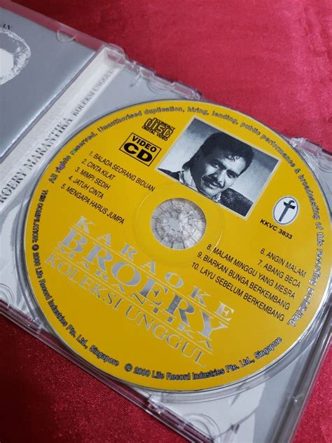 VCD KARAOKE 2000 ORIGINAL ARTIST BROERY MARANTIKA VCD KARAOKE