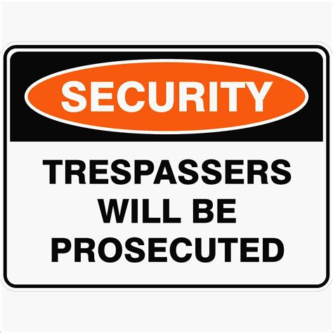 Trespassers Will Be Prosecuted Buy Now Discount Safety Signs Australia