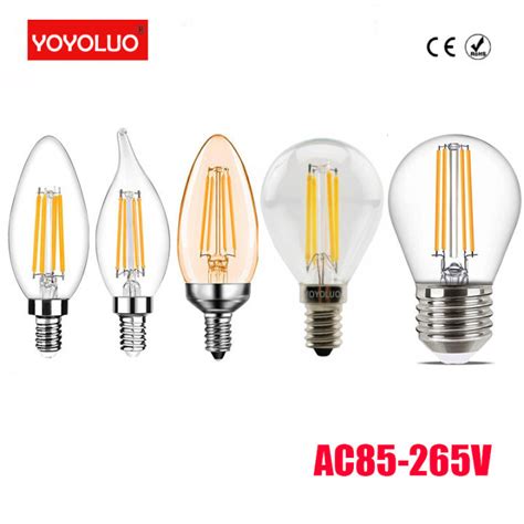 2W 4W 6W 8W E27 E14 Retro Edison Led bóng đèn dây tóc đèn AC220V 240V