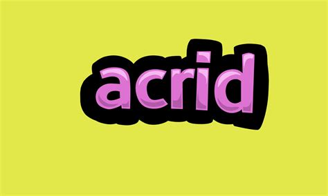 ACRID writing vector design on a yellow background 11594295 Vector Art ...