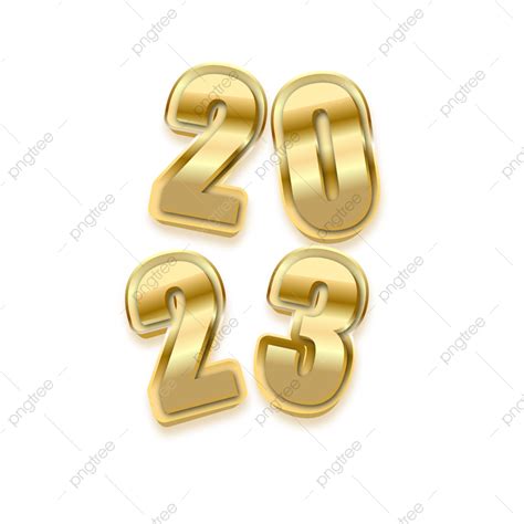 2023 Golden Text Effects Design 2023 3d Golden Text 2023 Png And