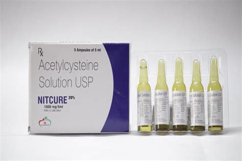 NITCURE Acetylcysteine Injection BP 1000mg 5ml For Hospital At Rs 120