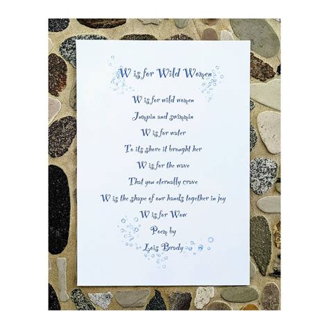 W Is For Wild Women Poem Etsy