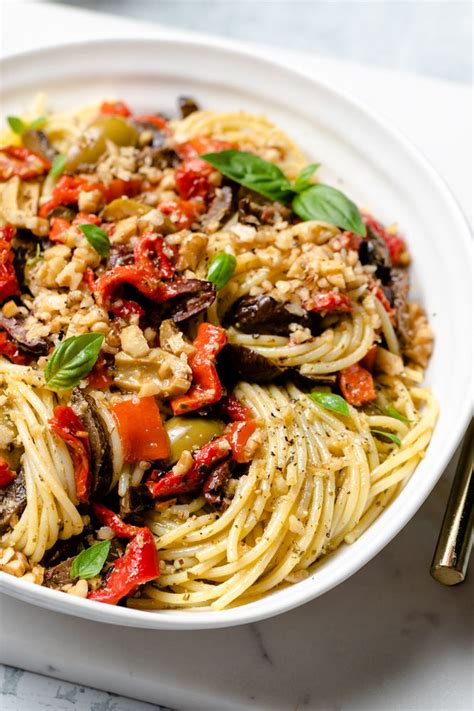 Spaghetti Pesto With Roasted Vegetables Create Cook Share Australia