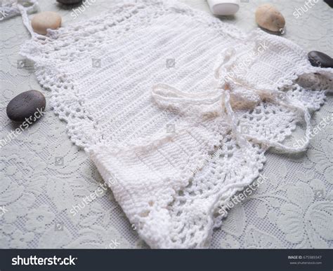 One Crochet Bikini Sexy Woman Wear Stock Photo Shutterstock