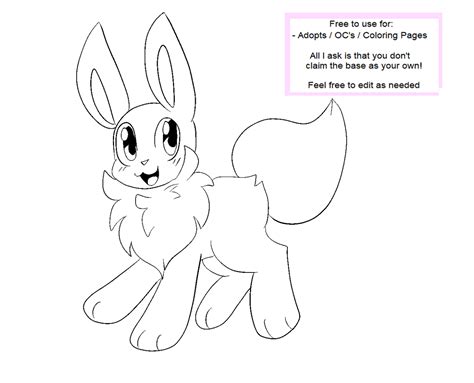 Eevee Base F2u By Peachyroo On Deviantart