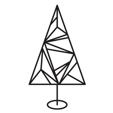 Diseño Png Y Svg De Icono De Trazo Geométrico De árbol De Navidad 22