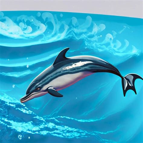 Premium AI Image | Happy jumping dolphin