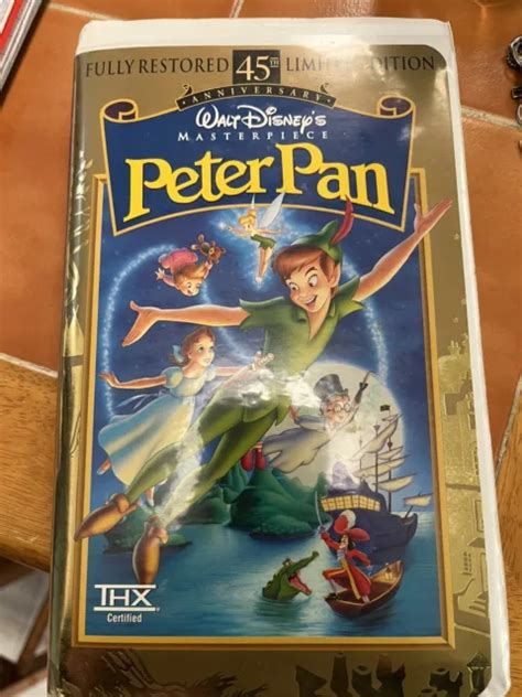 Peter Pan Walt Disney S Masterpiece Vhs Th Anniversary Limited